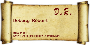 Dobosy Róbert névjegykártya
