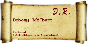 Dobosy Róbert névjegykártya