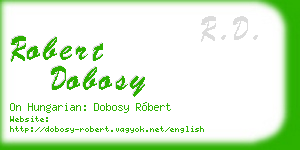 robert dobosy business card